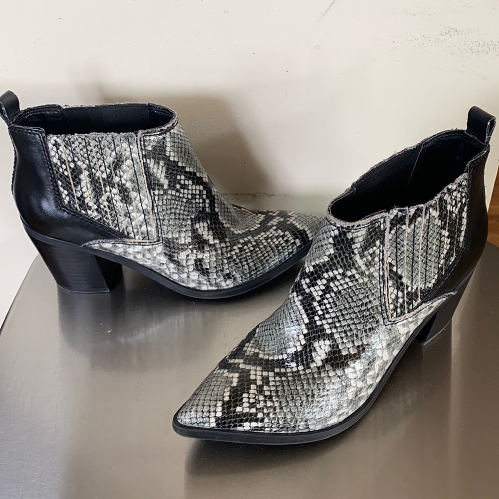 Marc Fisher Snake Skin Python Ankle Bootie - image 1